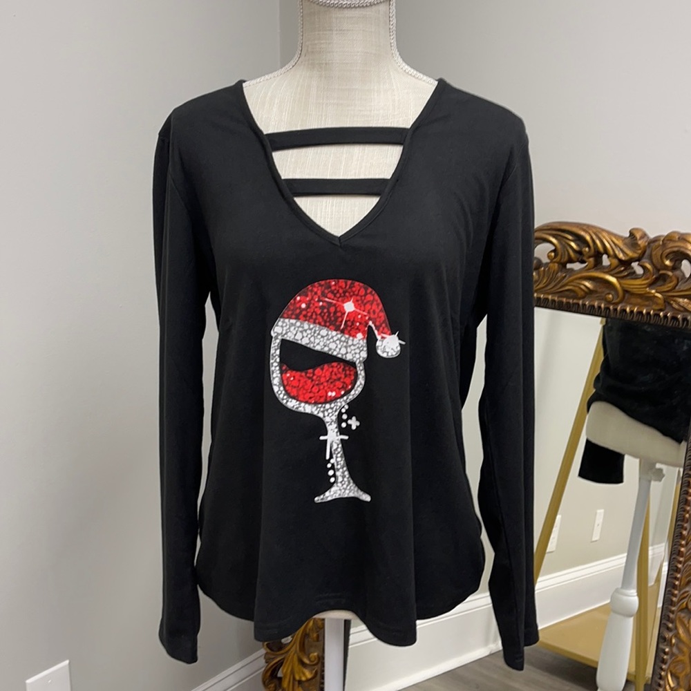 Made with Love Soft Black Sweater Ladies Size M